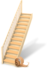 Přímé schodiště s podstupnicemi