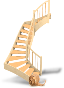 2x lomené schodiště